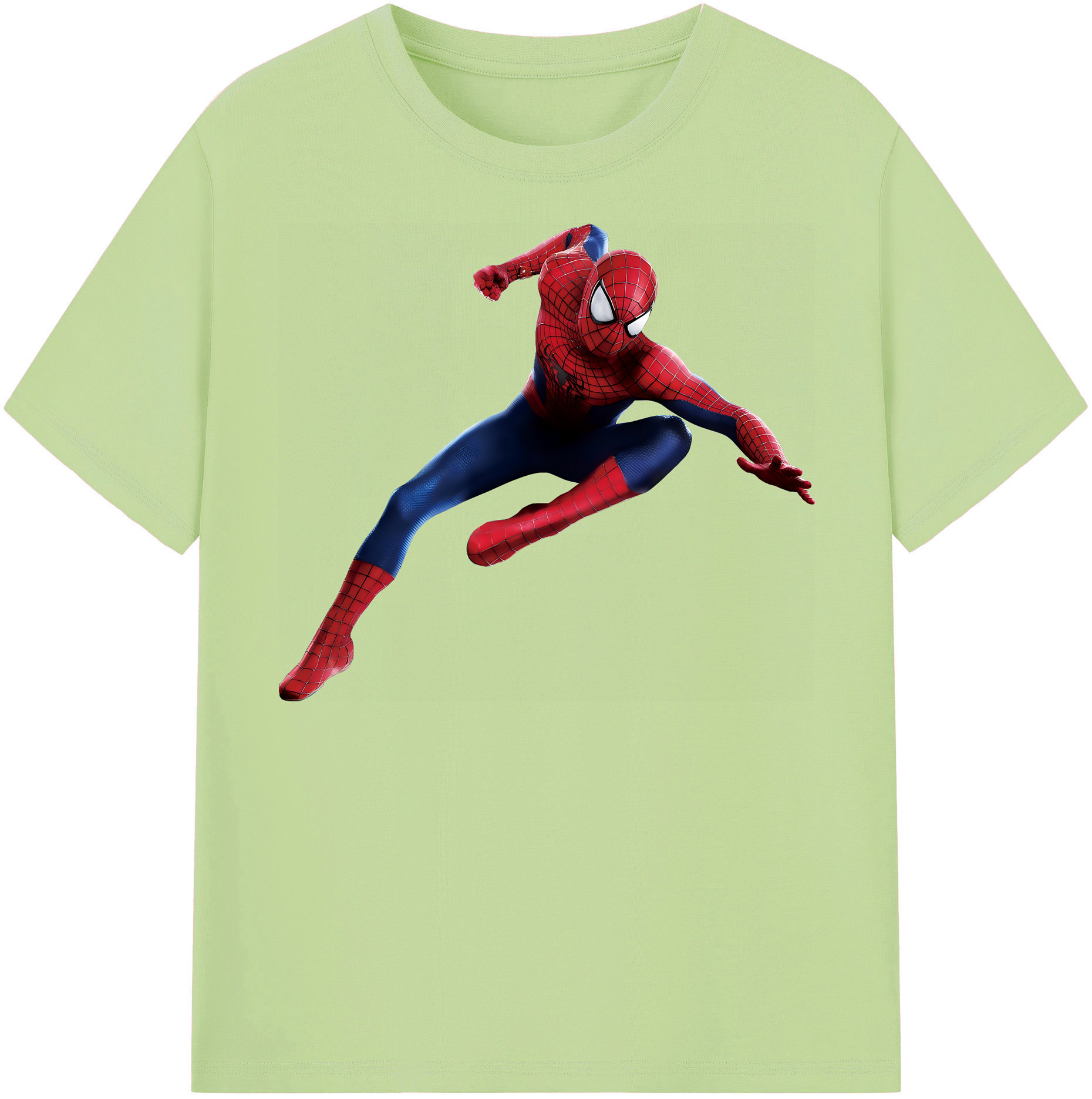 （画像用） Spider Man スパイダーマン 綿100％半袖Tシャツ（フロントプリント）